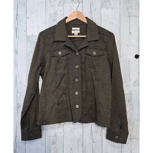 VTG Y2K Christopher & Banks Floral Jacquard Light Jacket Sz. L